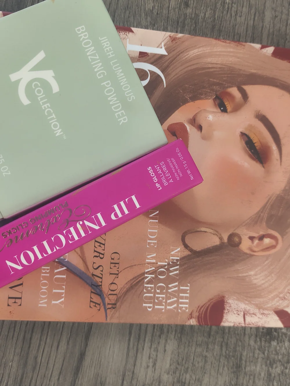 IC COLLECTION  Bronzing Powder & Lip Injection Gloss Eyeshadow kARA